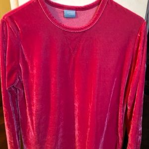 Long sleeve velour top